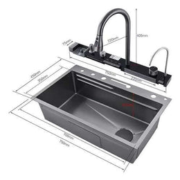 Cuba Smart 2.0 aço inox 304 - Sensor de temperatura - Acessórios e torneira inclusos