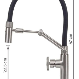 Misturador Monocomando Gourmet com suporte articulado Industrial Detroid