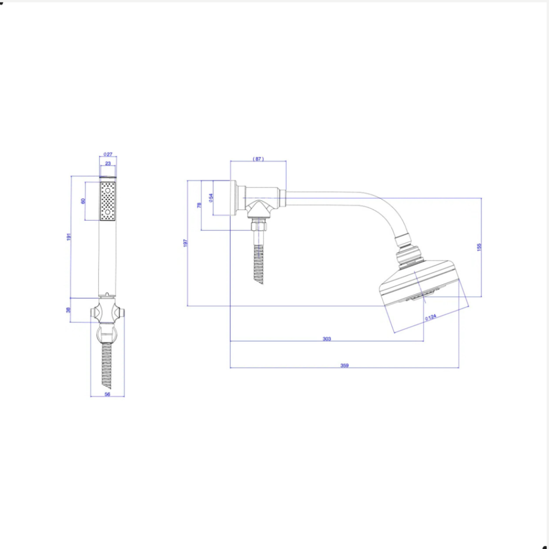 Kit Ducha autolimpante com desviador Hydropulse com 2 acabamentos de registro Water Drop