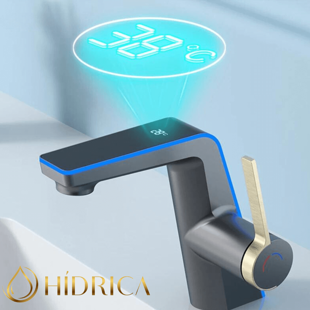 Torneira Monocomando Para Lavabo NeoLux com Display digital de temperatura