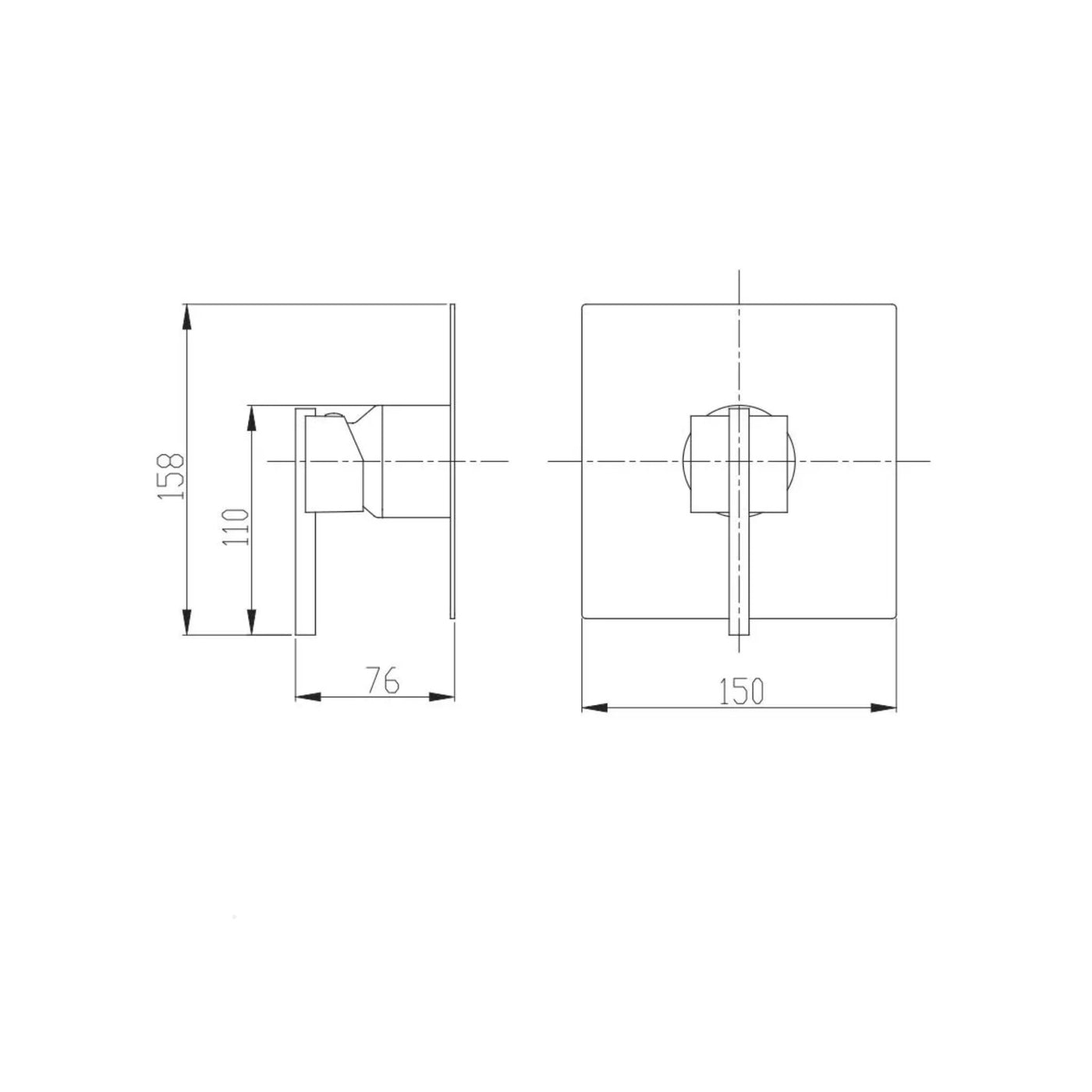 Acabamento para Base Monocomando de Chuveiro Eros
