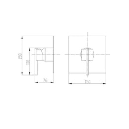 Acabamento para Base Monocomando de Chuveiro Eros