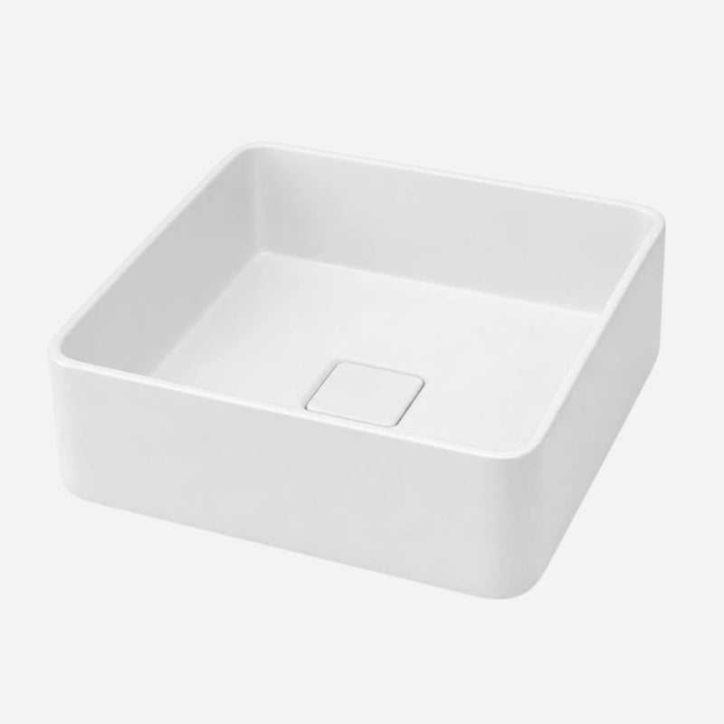 Cuba de louça para banheiro retangular Belagio 40cmx40cm - Branco