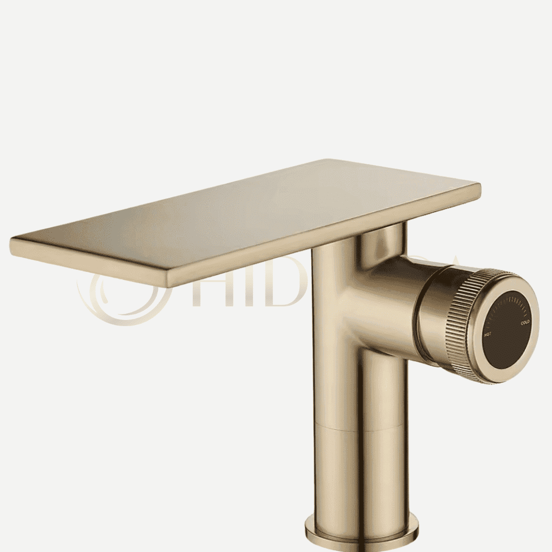 Misturador Monocomando Bica Baixa para Lavabo Linear com cascata direcional