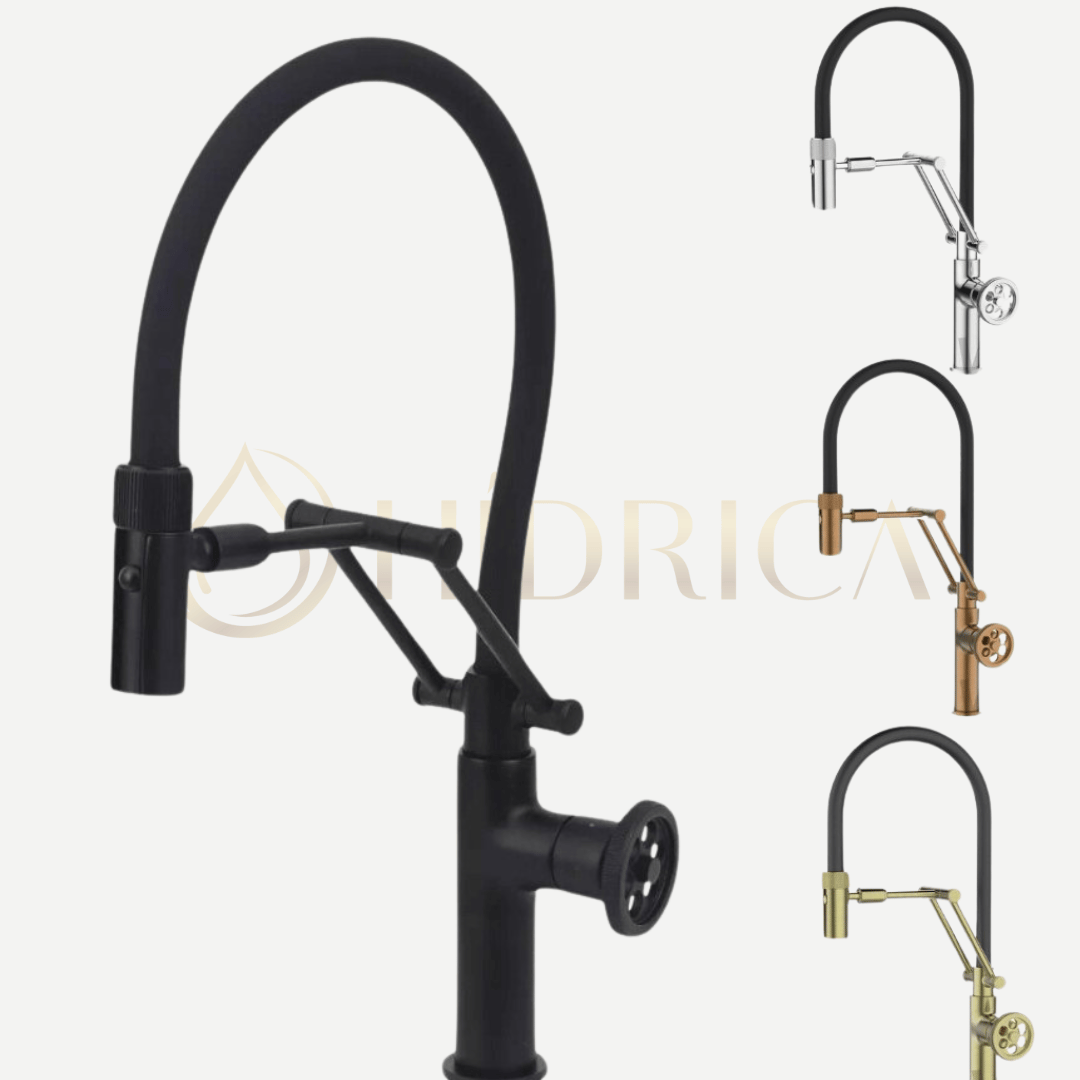 Misturador Monocomando Gourmet com suporte articulado Industrial Detroid