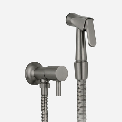 Ducha Higiênica Completa 100% Metal 1/4 De Volta