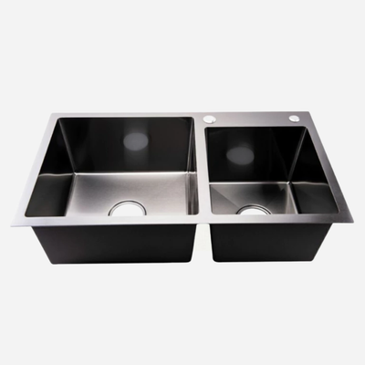 Cuba Dupla Square 78X43 Inox 304 Preta