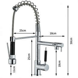 Torneira Gourmet bica dupla para Cozinha monocomando Artisan