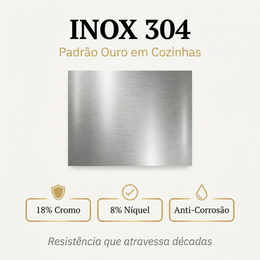 Cuba Gourmet Artisan Aço Escovado 78x45 Inox 304 com dispênser e cesta