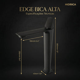 Torneira Monocomando bica Alta/Baixa para banheiro Edge