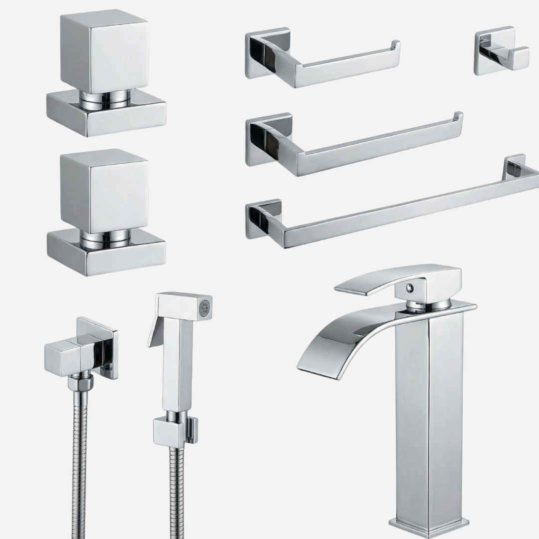 Kit Reforma Square para Banheiro com 8 Peças