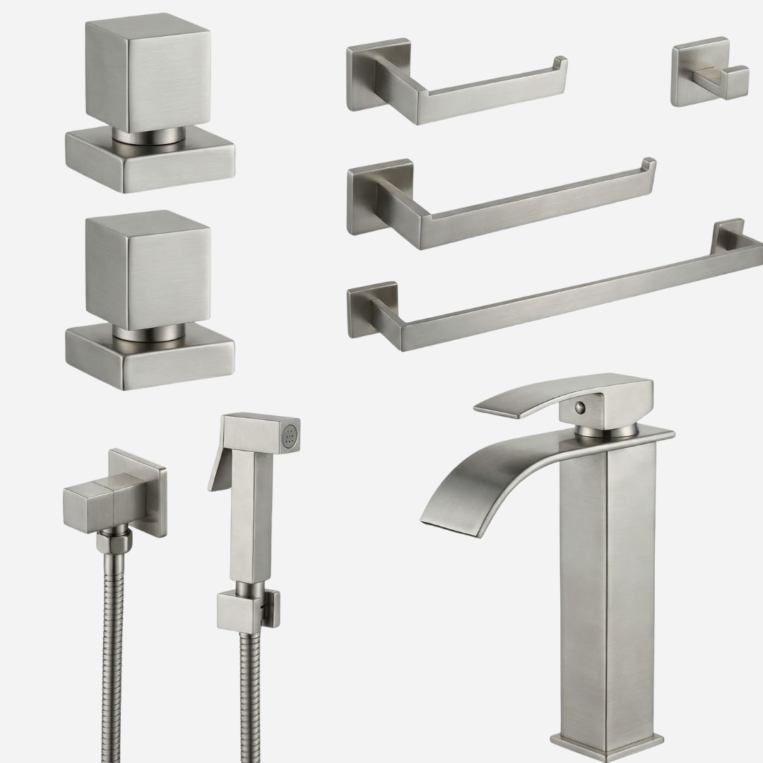 Kit Reforma Square para Banheiro com 8 Peças