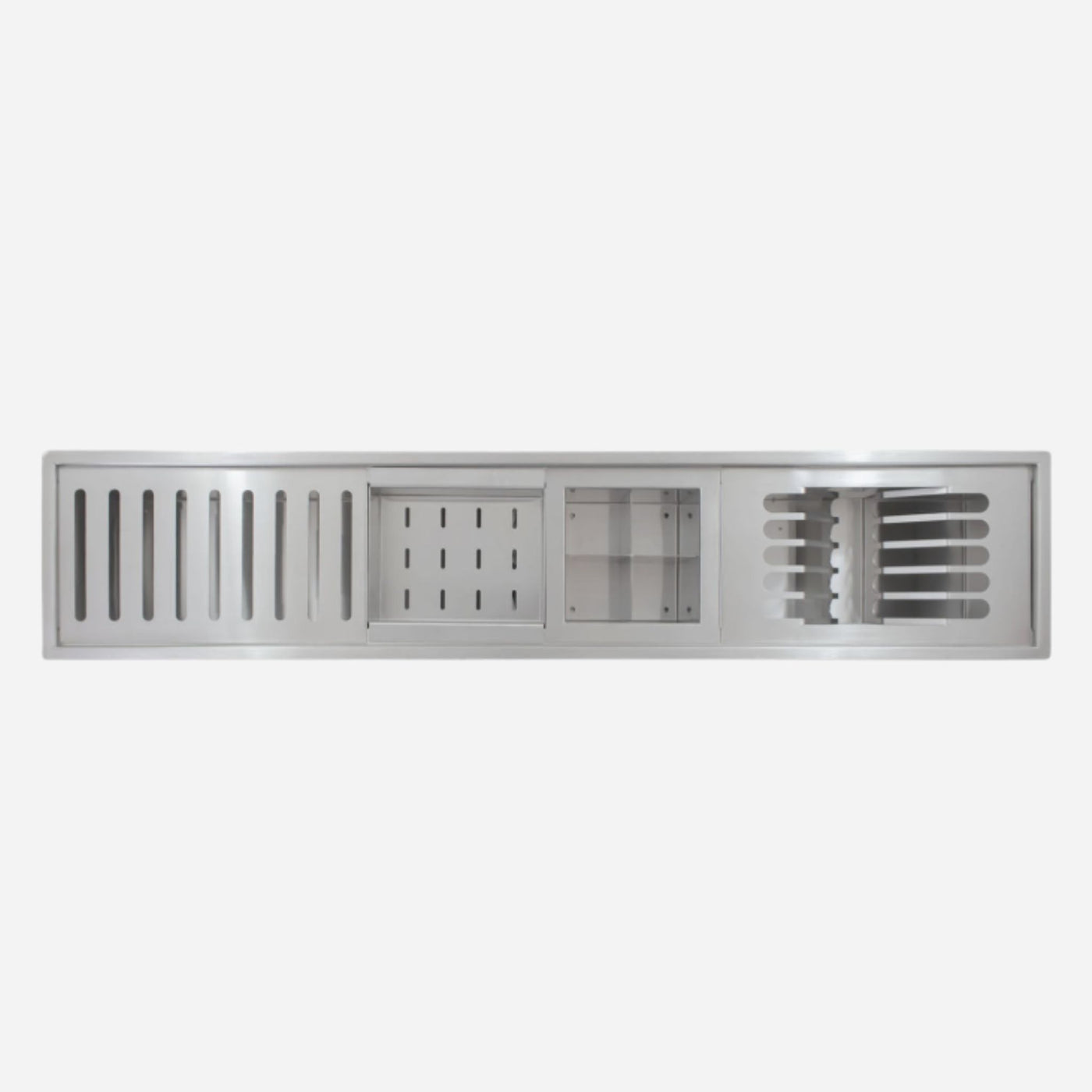 Calha úmida Lux 900 Escovado 90X16 com acessórios - 4 cores