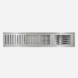 Calha úmida Lux 900 Escovado 90X16 com acessórios - 4 cores