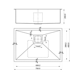 Cuba Inox Lux 700 para Cozinha 70×40 Aço Escovado