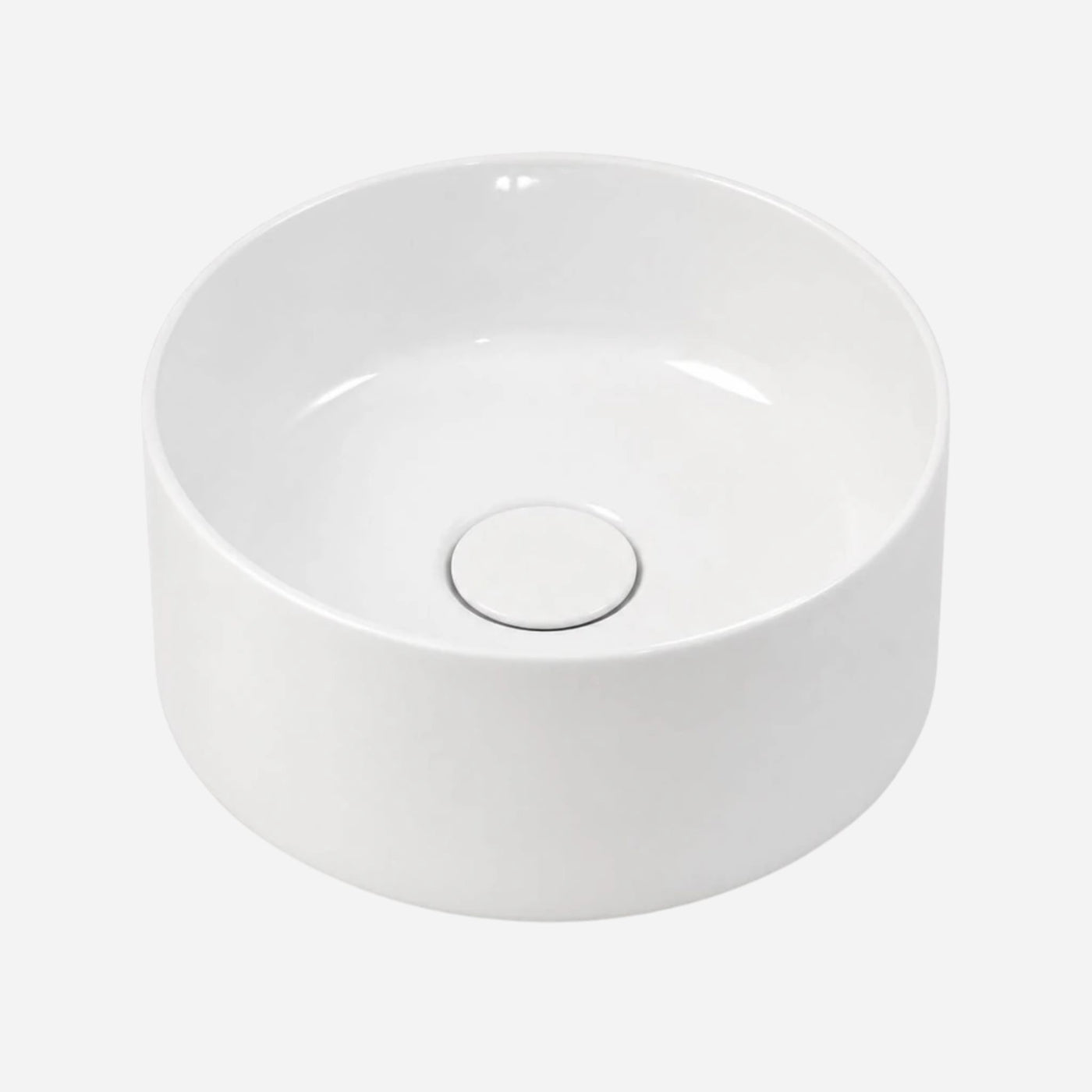 Cuba de Louça Redonda Tivoli 35x35cm Branco
