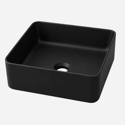 Cuba de louça para banheiro sobrepor quadrada Évora 36cmx36cm