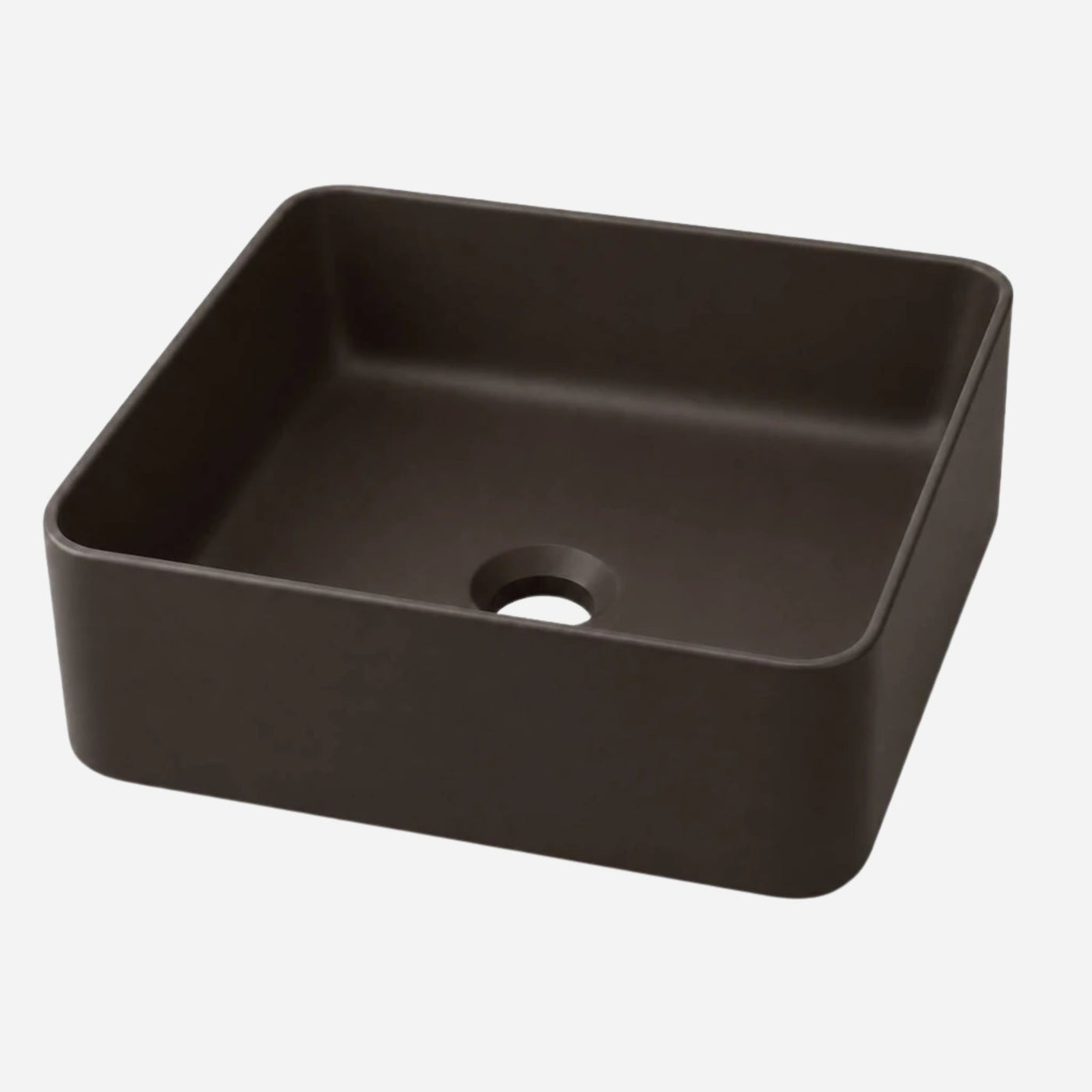 Cuba de louça para banheiro sobrepor quadrada Évora 36cmx36cm