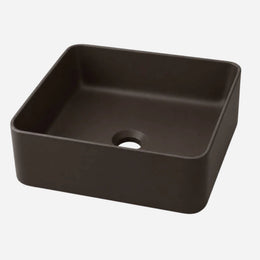 Cuba de louça para banheiro sobrepor quadrada Évora 36cmx36cm