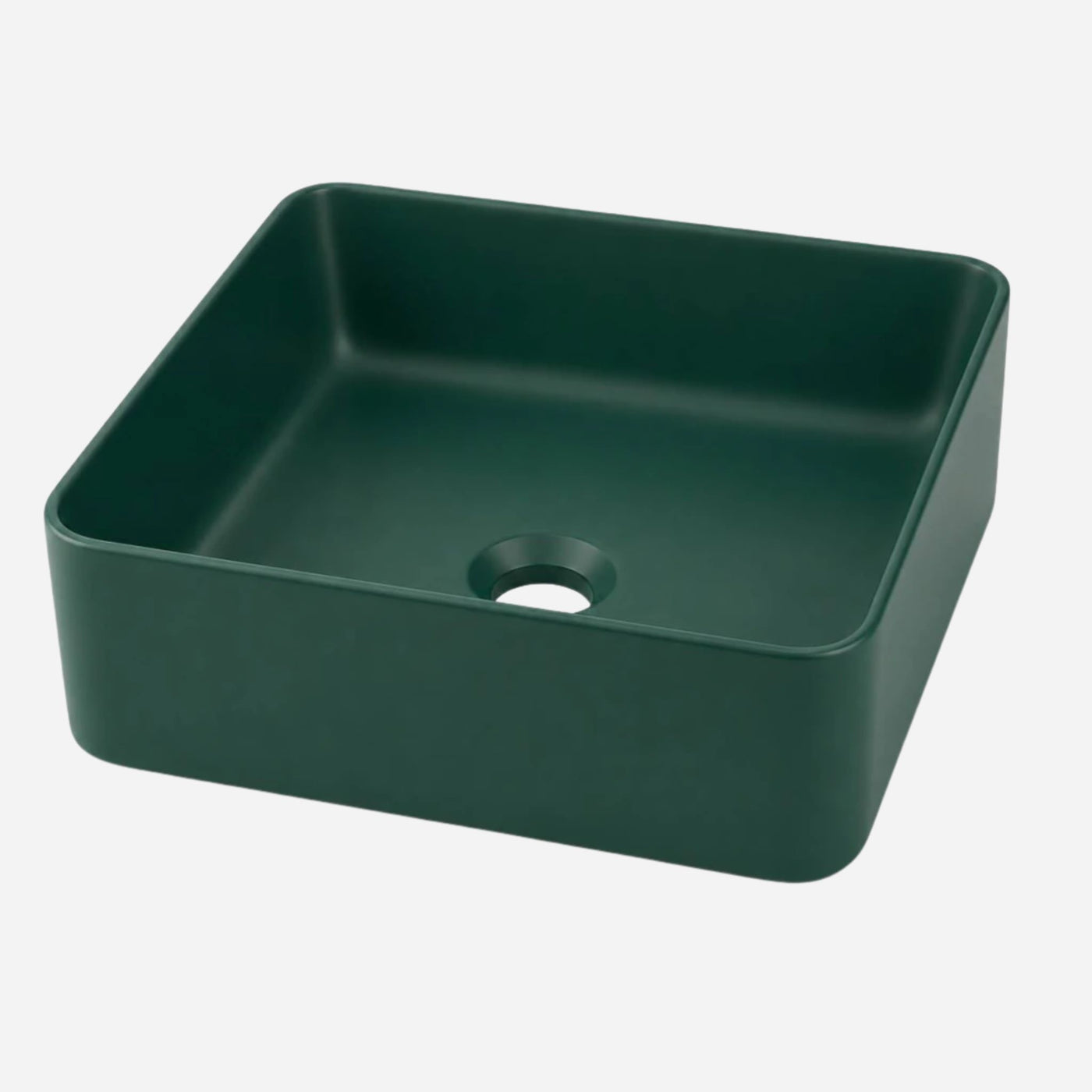 Cuba de louça para banheiro sobrepor quadrada Évora 36cmx36cm