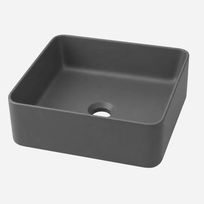 Cuba de louça para banheiro sobrepor quadrada Évora 36cmx36cm