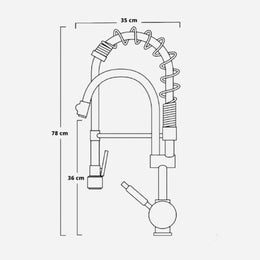 Torneira Gourmet Monocomando 78CM Sparta