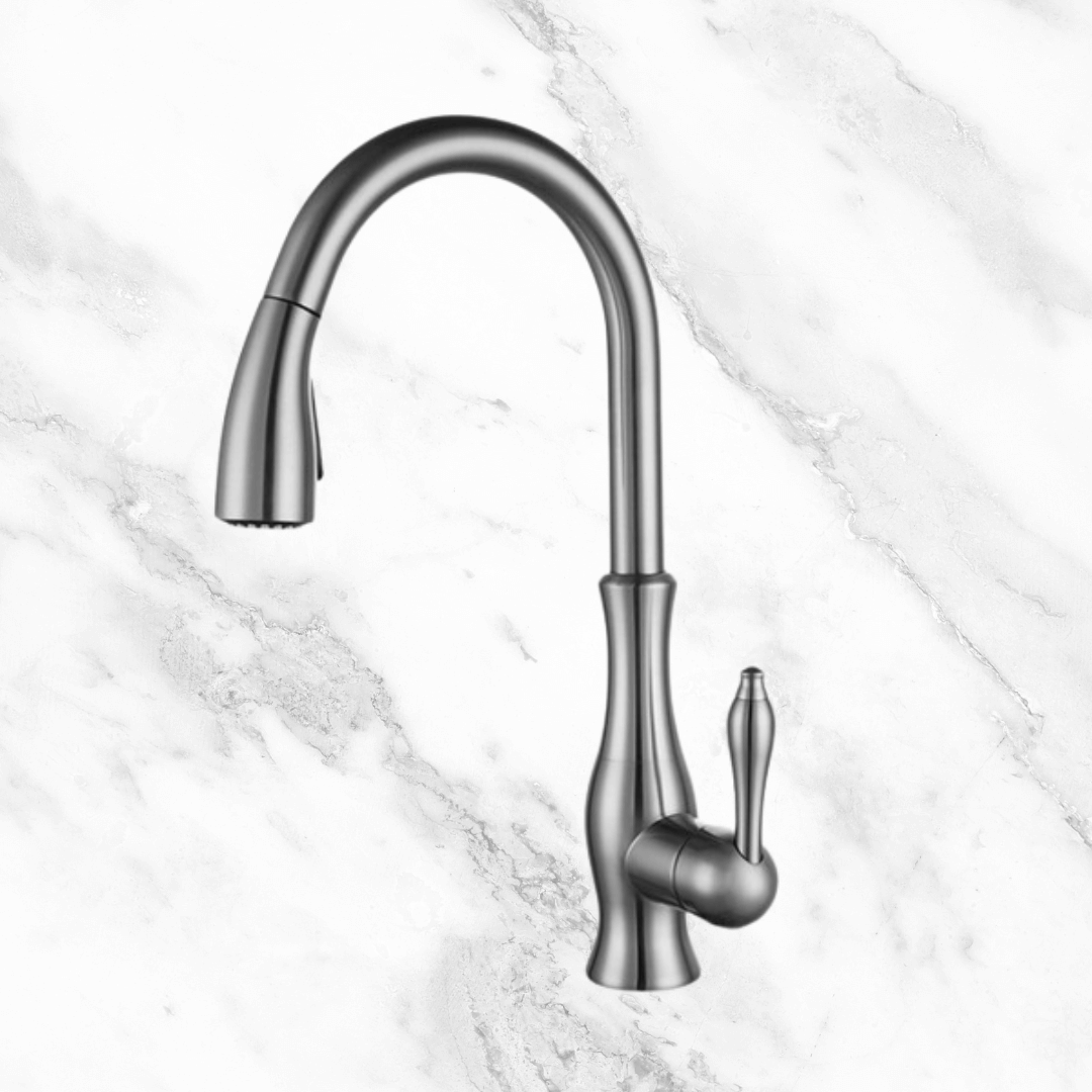 Torneira Gourmet Monocomando com Bica extensiva e Design Neoclássico - Linha Neopearl