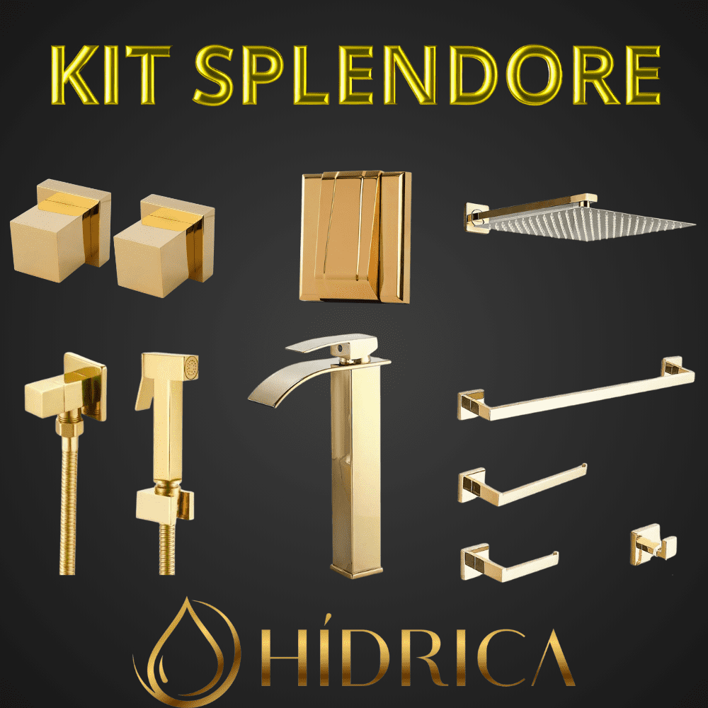 Kit Banheiro Completo Splendore - 4 Cores disponíveis Hídrica