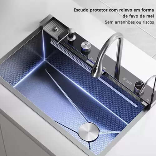 Cuba Smart 2.0 aço inox 304 - Sensor de temperatura - Acessórios e torneira inclusos Hídrica