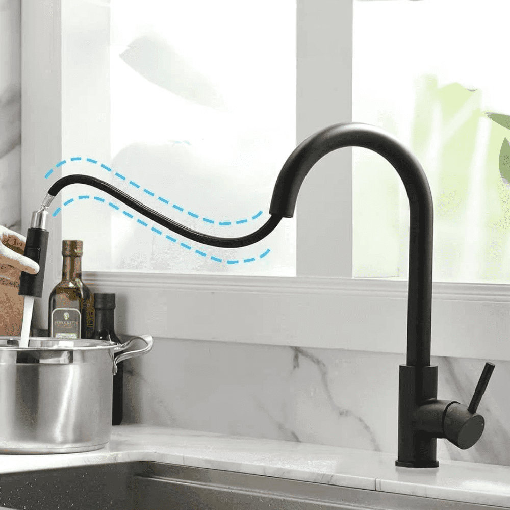 Torneira Monocomando Itália Com Ducha Extensível Pull-Out Hídrica