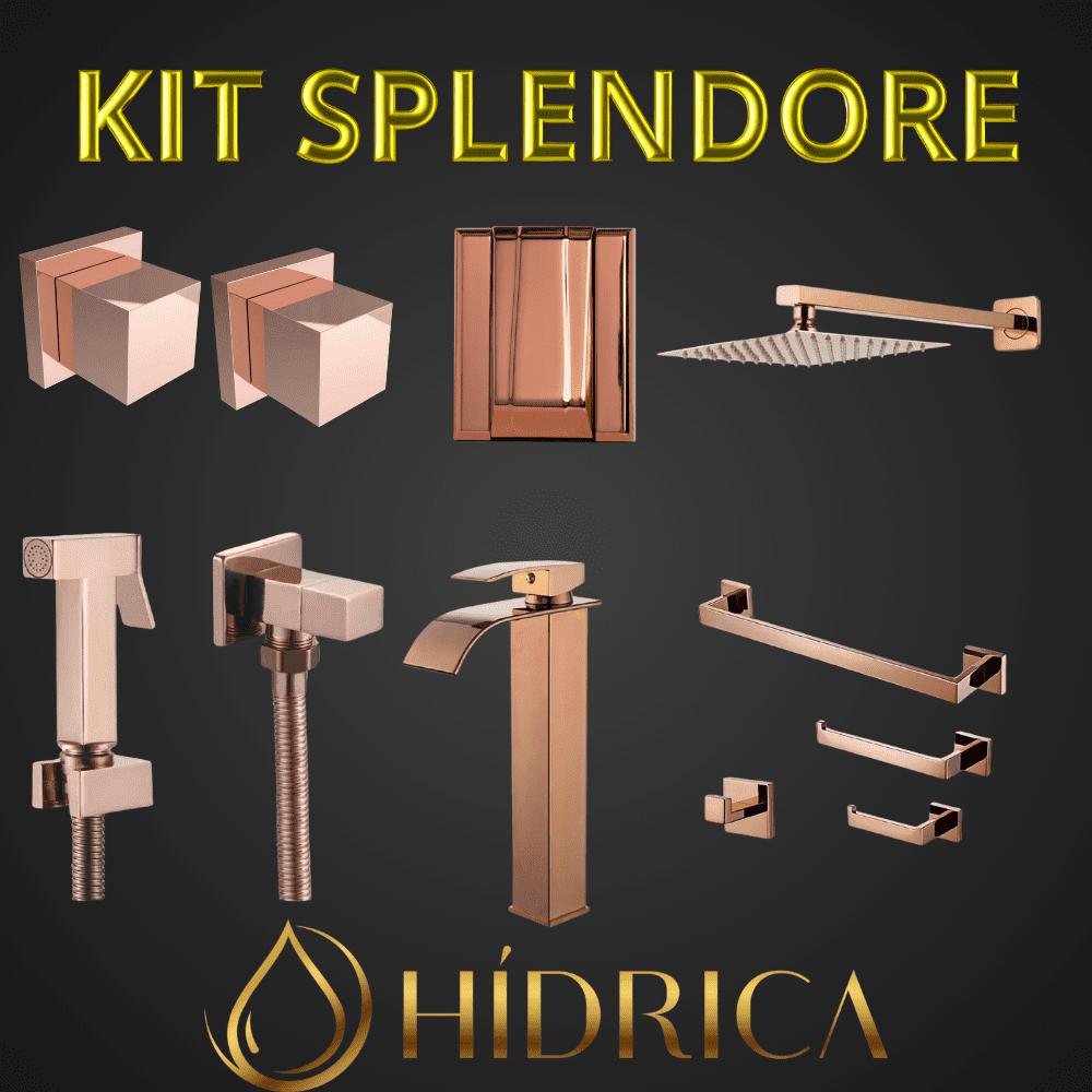 Kit Banheiro Completo Splendore - 4 Cores disponíveis Hídrica