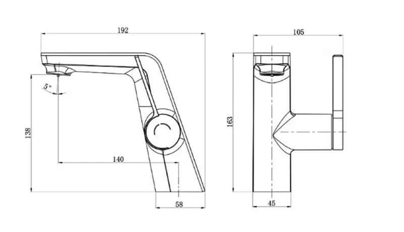 Torneira Monocomando Para Lavabo NeoLux com Display digital de temperatura