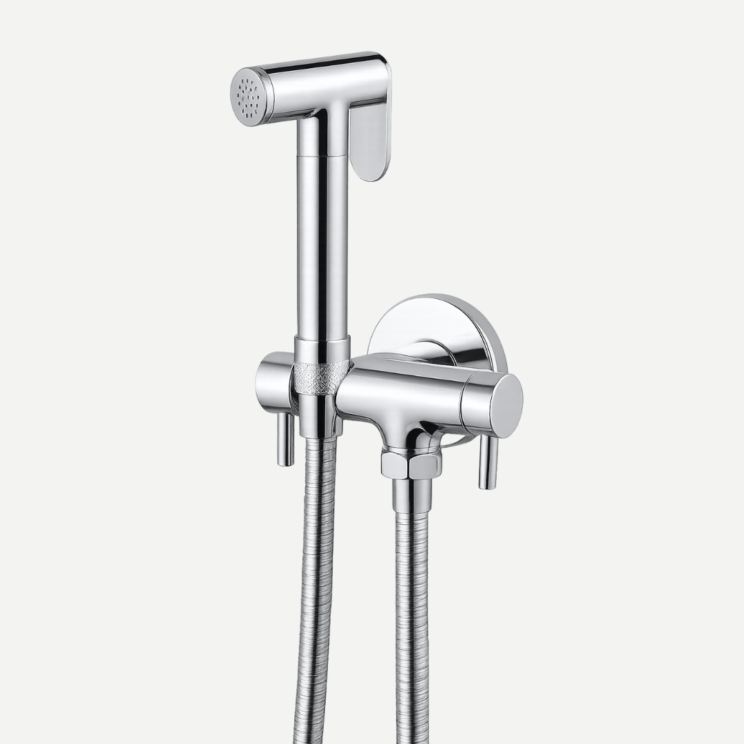 Kit Completo Ducha Higiênica Rústica com derivação para caixa acoplada - 100% Inox 304