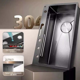 Cuba Smart 2.0 aço inox 304 - Sensor de temperatura - Acessórios e torneira inclusos