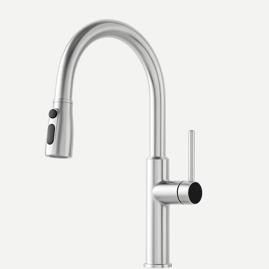 Torneira para Cozinha Estilo Industrial com Bica Extensível Giratória