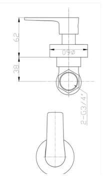 Acabamento de registro Base Deca Athenas - Inox ou preto fosco - #shop_name - Brasil