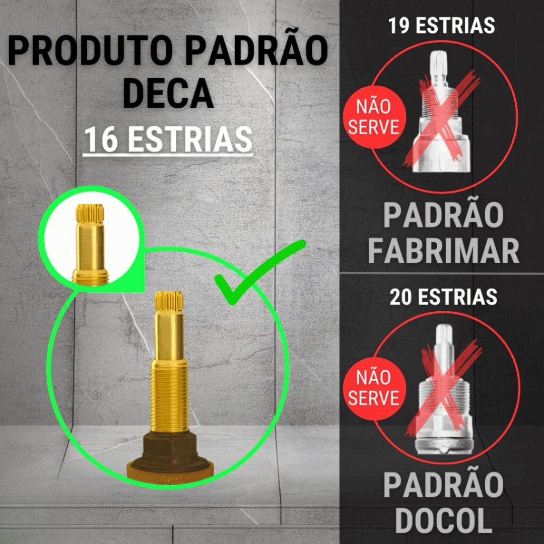 Acabamento de registro Water Drop - Base Deca - #shop_name - Brasil