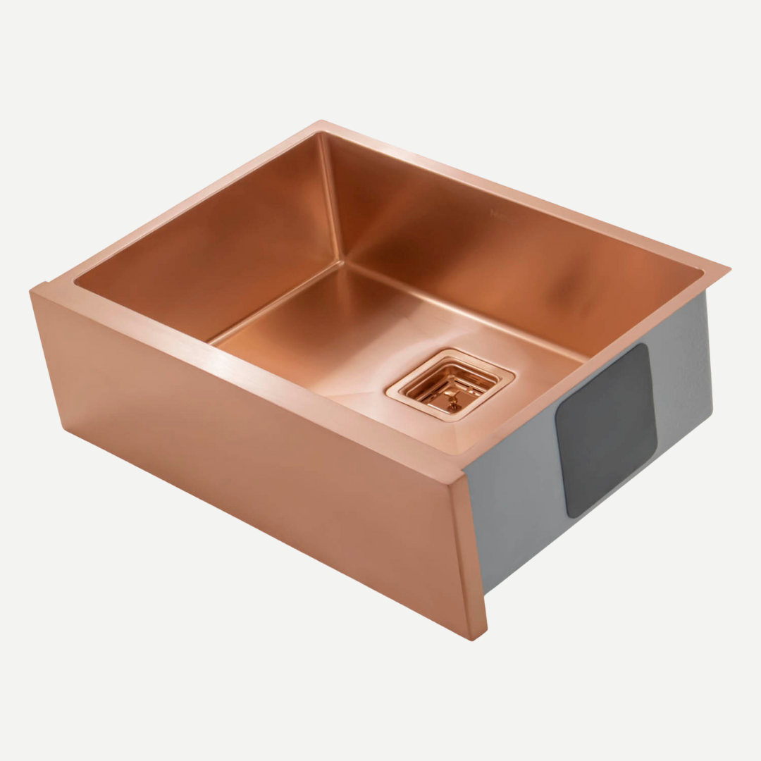 Cuba Fazenda para cozinha semi-encaixe Lux Rosé gold escovado 64X46
