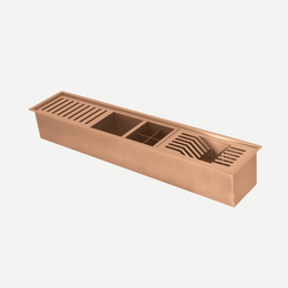 Calha úmida Lux 900 Escovado 90X16 com acessórios - 4 cores