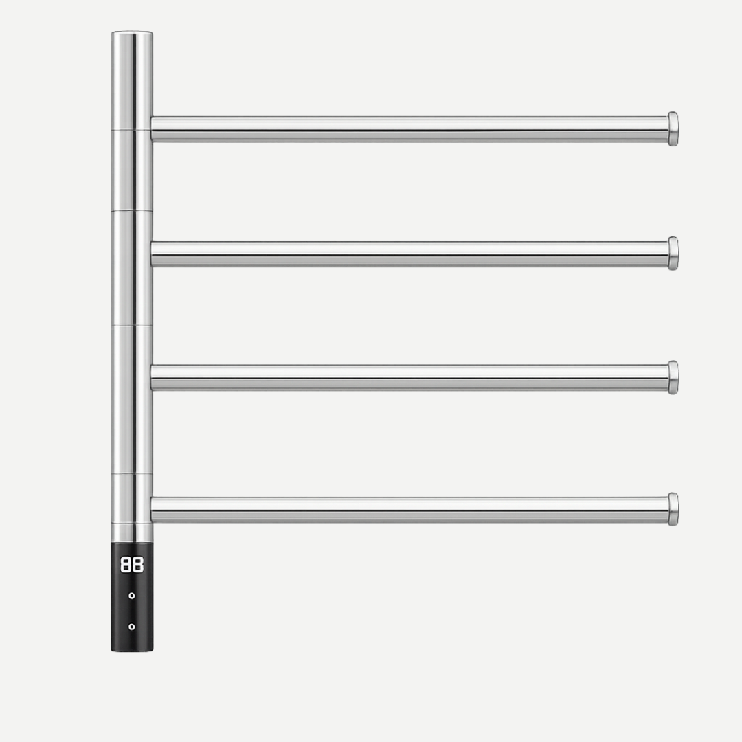 Toalheiro Térmico Rotativo Pivot Inox 304 Com 4 Barras