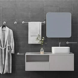 Kit Completo de penduradores para banheiro Aço Inox 304 - Linha Provençal