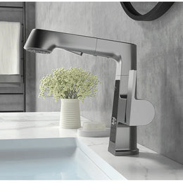 Torneira para Banheiro com Mangueira Extensível e Display - Monocomando Swirl