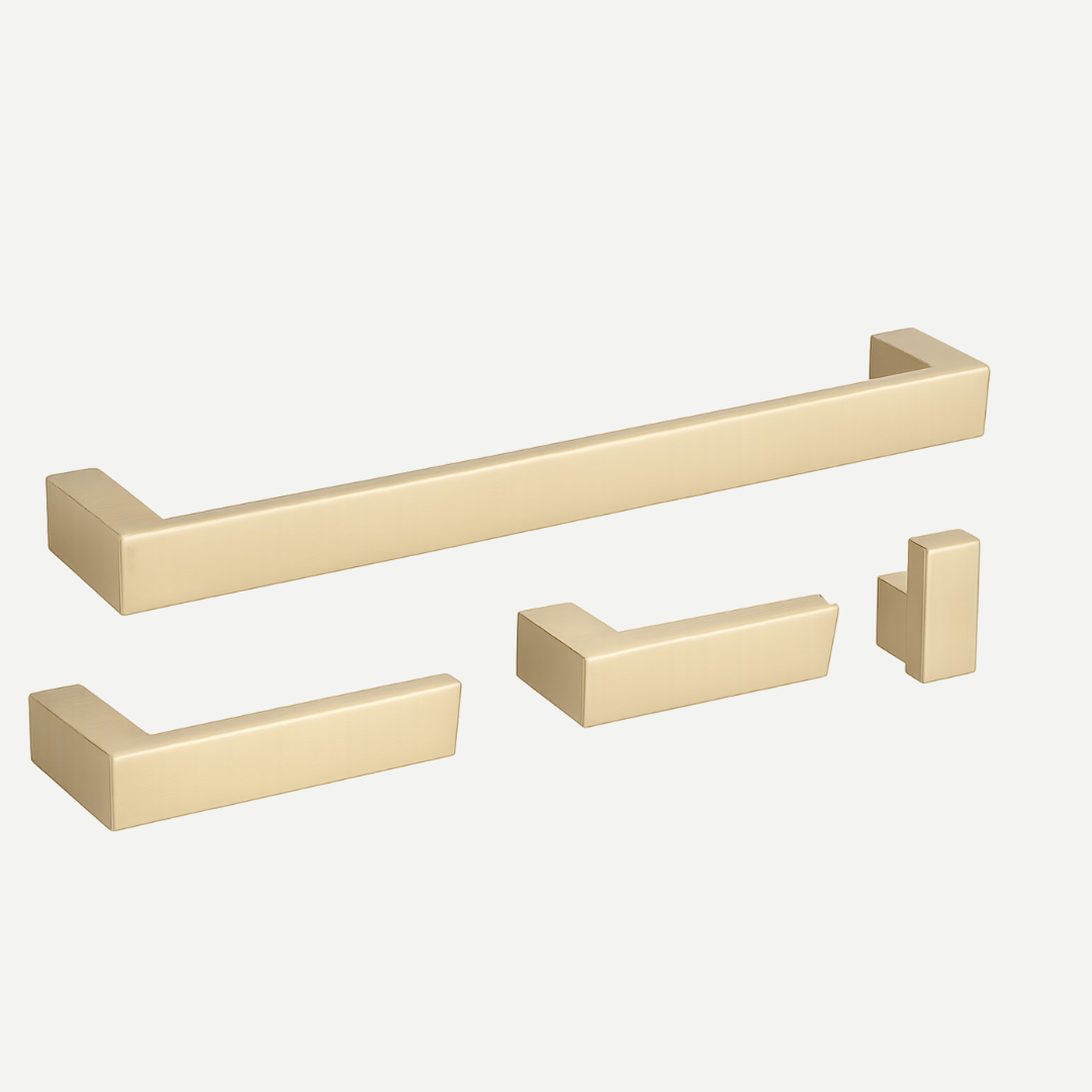 Kit Completo de penduradores de toalha Rounded - Aço Inox 304