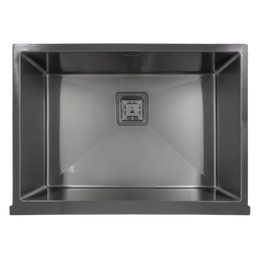 Cuba Fazenda para cozinha semi-encaixe Lux Preto fosco escovado 64X46