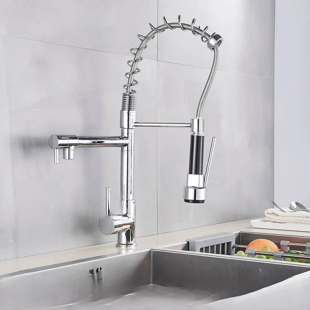 Torneira Gourmet bica dupla para Cozinha monocomando Artisan