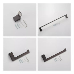 Kit Completo de Penduradores Graffite Minimal 4 peças - Aço Inox 304