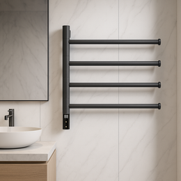 Toalheiro Térmico Rotativo Pivot Inox 304 Com 4 Barras