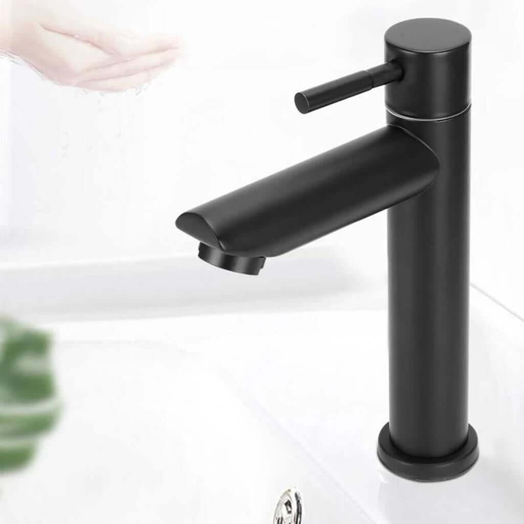 Torneira Lander para Banheiro em Aço Inox - Bica Baixa Água Fria