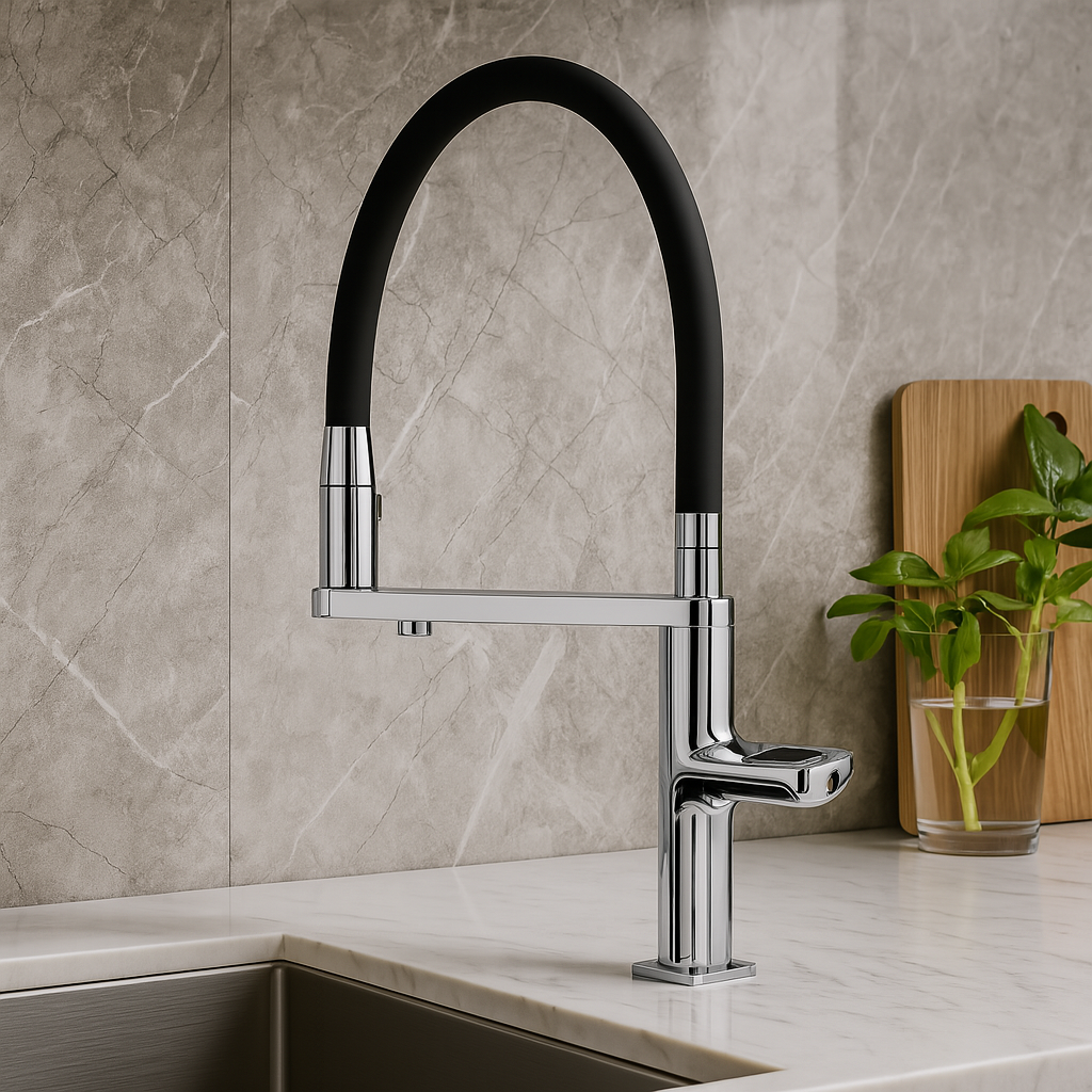Torneira Gourmet para cozinha com display digital Monocomando e acionamento Touch
