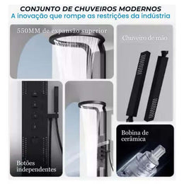 Ducha Modular de parede com Hidromassagem e ultra-jato